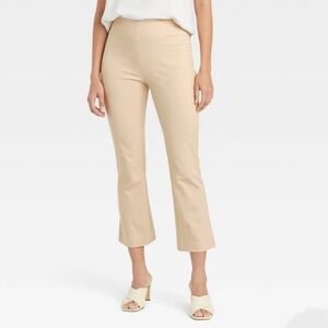 a new day Woman’s High Rise Flare Cropped Side Zip Pants NWT